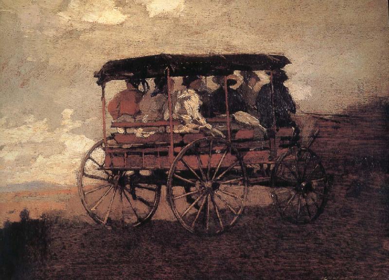 Winslow Homer Hakusan carriage and Streams Sweden oil painting art